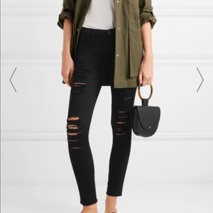 Frame Le Skinny de Jeanne distressed jeans